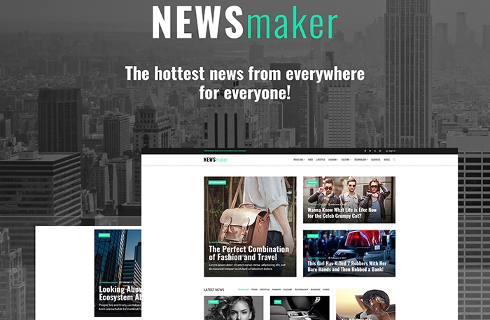 NEWSmaker - News & Magazine WordPress Theme WordPress Theme
